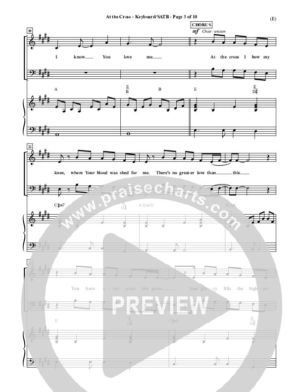 At The Cross Piano/Vocal (SATB) (Reuben Morgan)