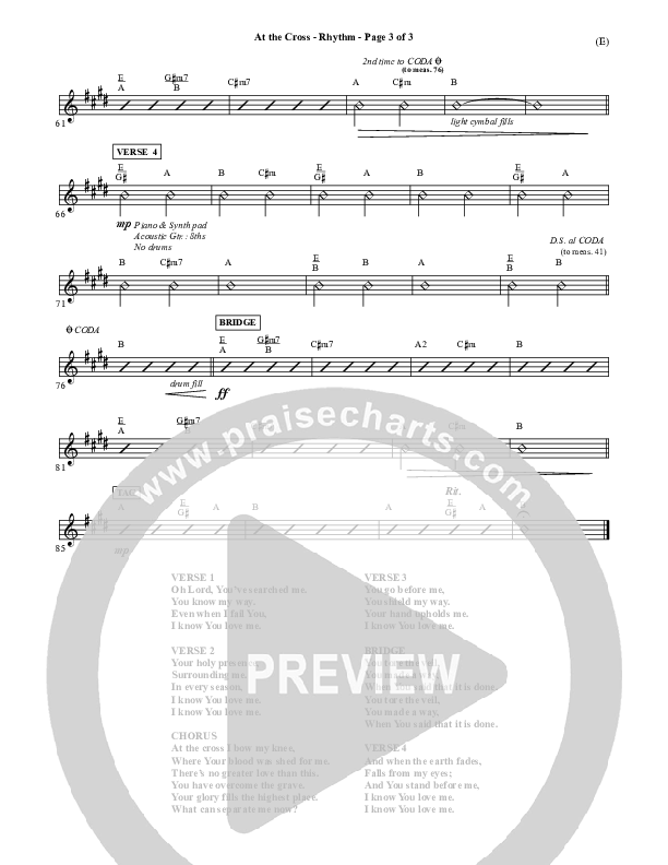 At The Cross Rhythm Chart (Reuben Morgan)