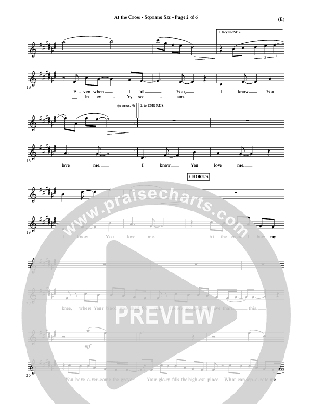 At The Cross Soprano Sax (Reuben Morgan)