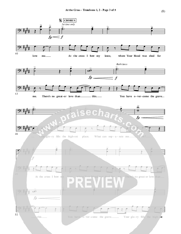 At The Cross Trombone 1/2 (Reuben Morgan)