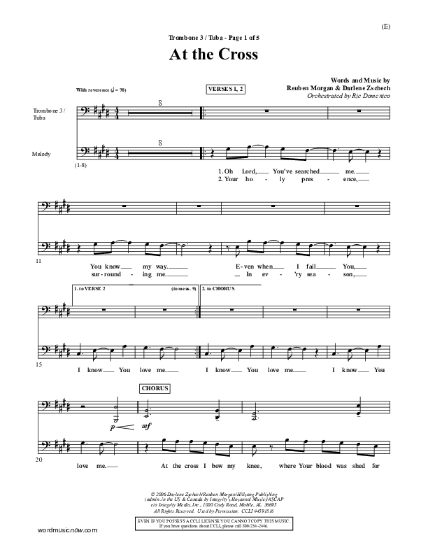 At The Cross Trombone 3/Tuba (Reuben Morgan)