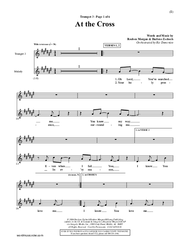 At The Cross Trumpet 3 (Reuben Morgan)