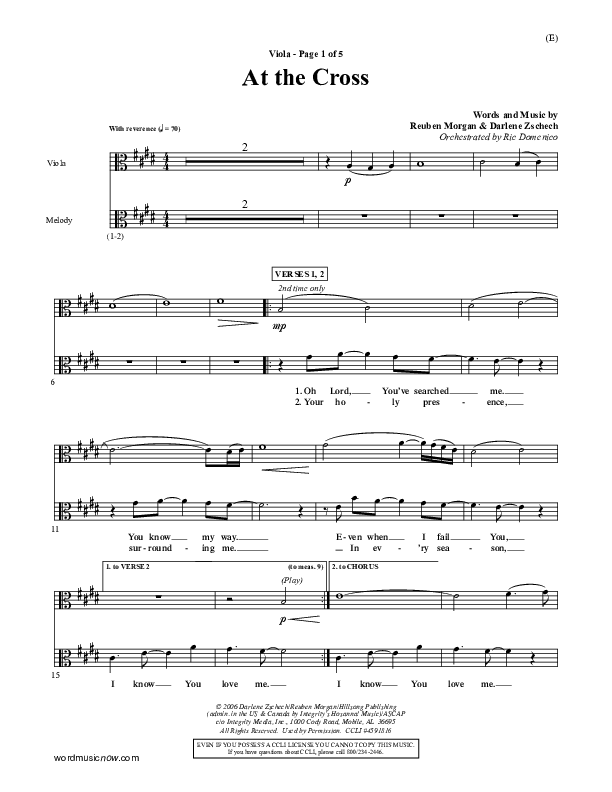 At The Cross Viola (Reuben Morgan)