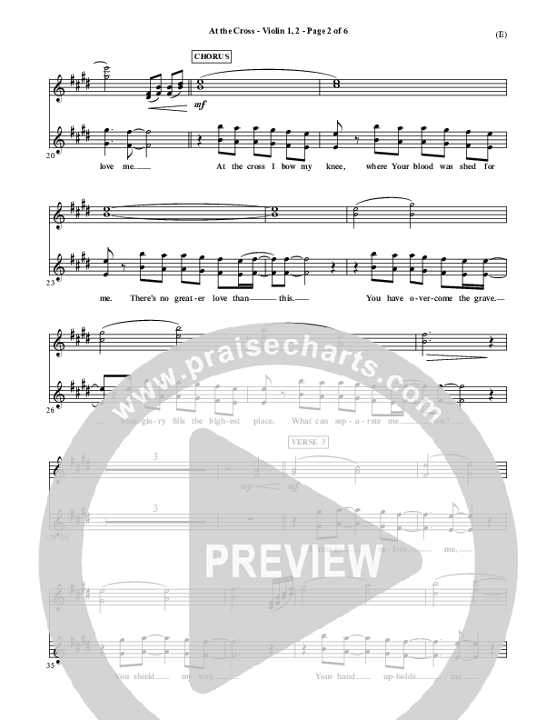 At The Cross Violin 1/2 (Reuben Morgan)