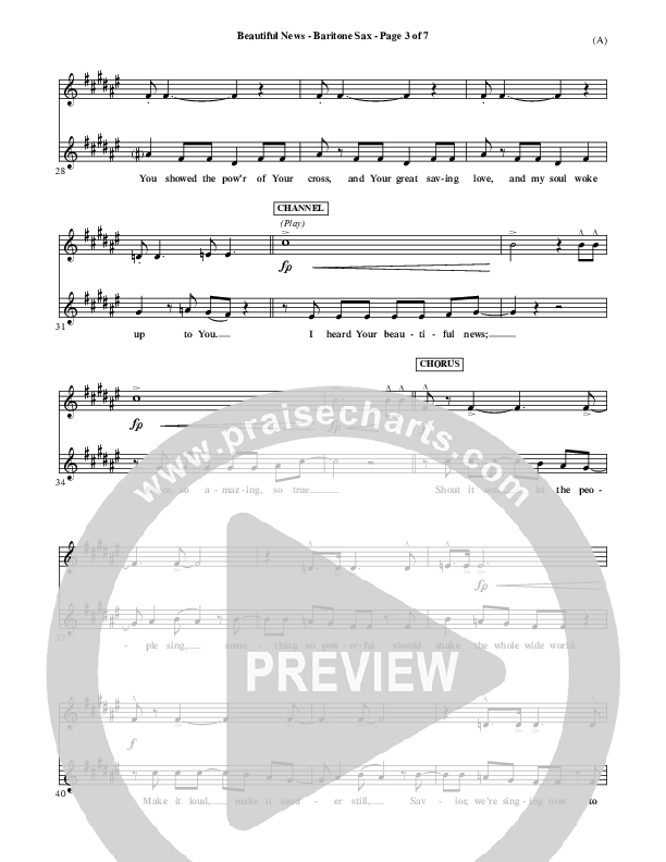 Beautiful News Bari Sax (Matt Redman)