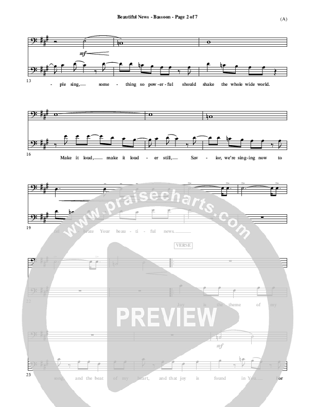 Beautiful News Bassoon (Matt Redman)