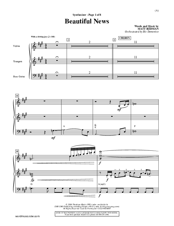 Beautiful News Synth (Matt Redman)