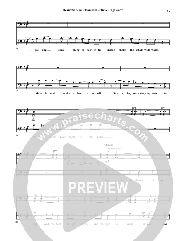 Beautiful News Trombone 3/Tuba (Matt Redman)