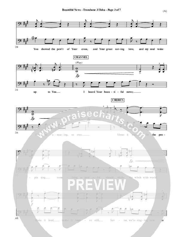 Beautiful News Trombone 3/Tuba (Matt Redman)