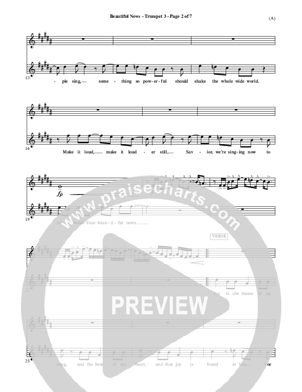 Beautiful News Trumpet 3 (Matt Redman)