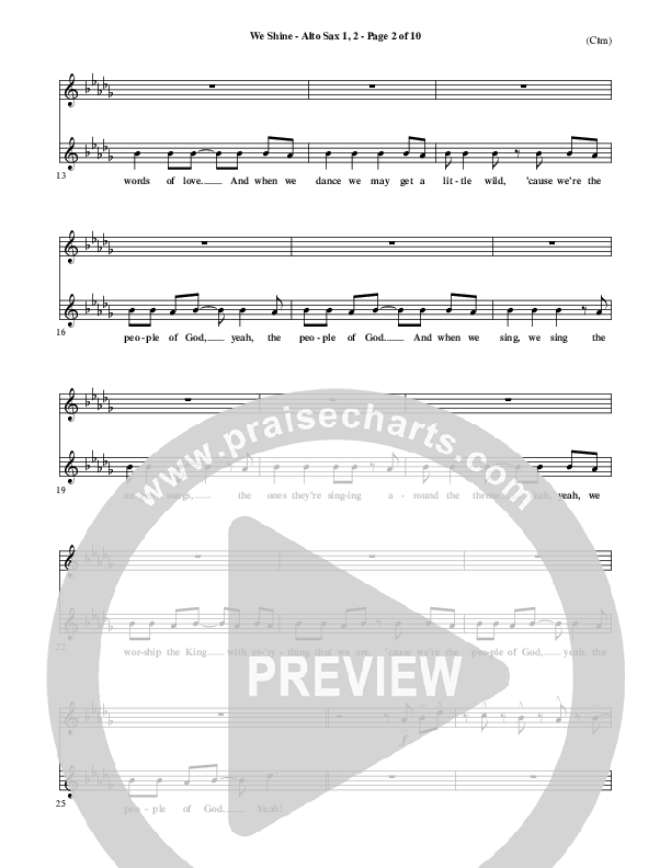 We Shine Alto Sax 1/2 (FEE Band)