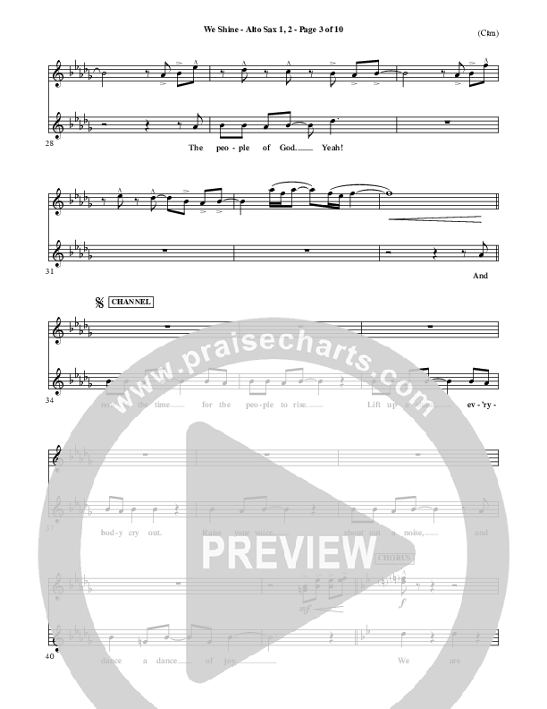 We Shine Alto Sax 1/2 (FEE Band)