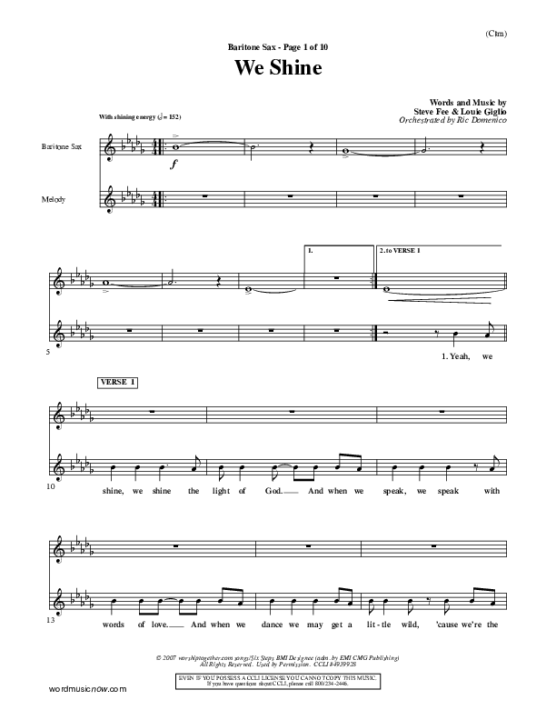 We Shine Bari Sax (FEE Band)