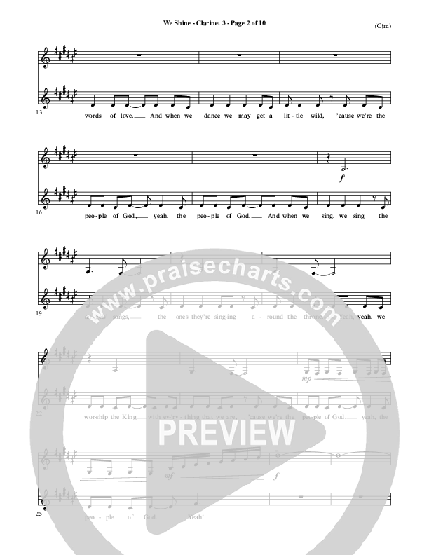 We Shine Clarinet 3 (FEE Band)