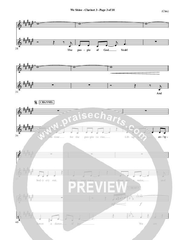 We Shine Clarinet 3 (FEE Band)