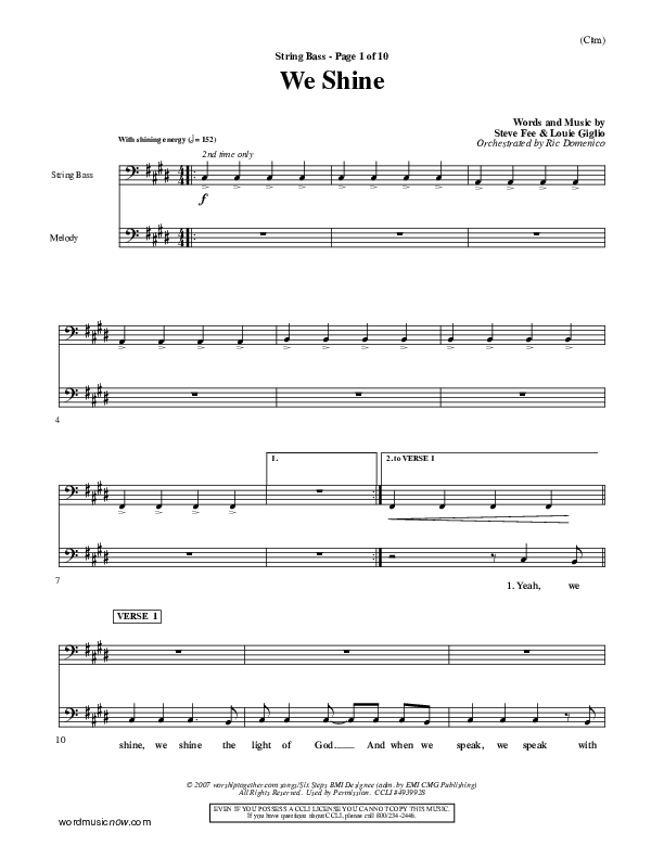 We Shine Double Bass (FEE Band)