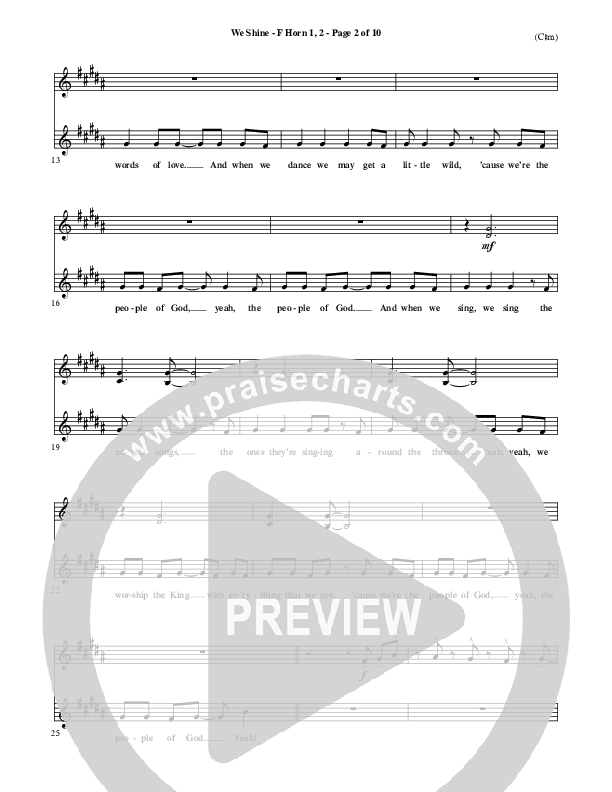 We Shine French Horn 1/2 (FEE Band)