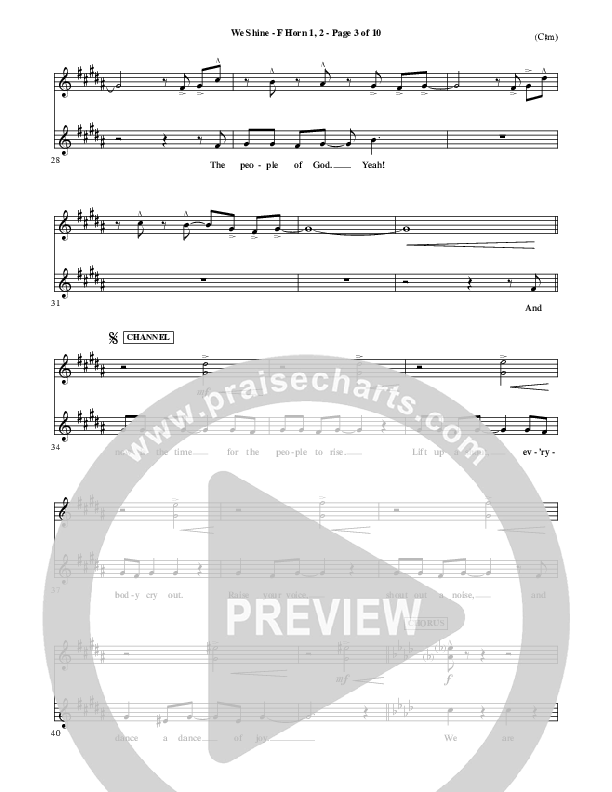 We Shine French Horn 1/2 (FEE Band)