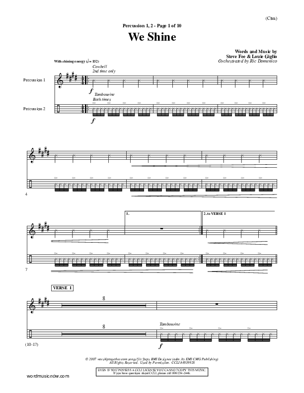 We Shine Percussion 1/2 (FEE Band)