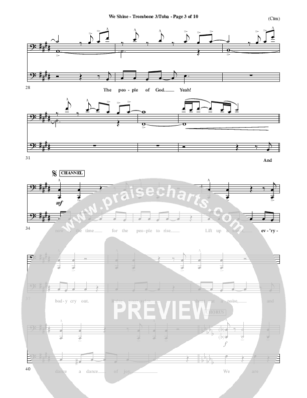 We Shine Trombone 3/Tuba (FEE Band)