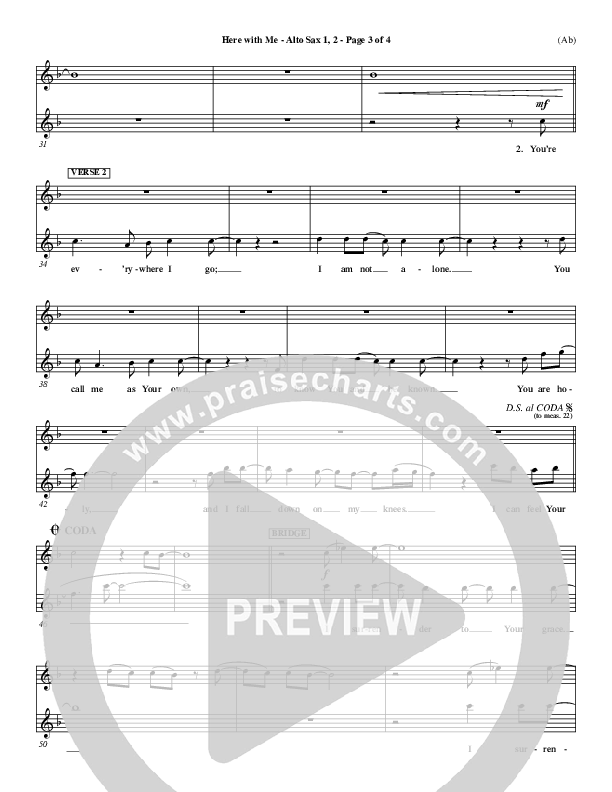 Here With Me Alto Sax 1/2 (MercyMe)