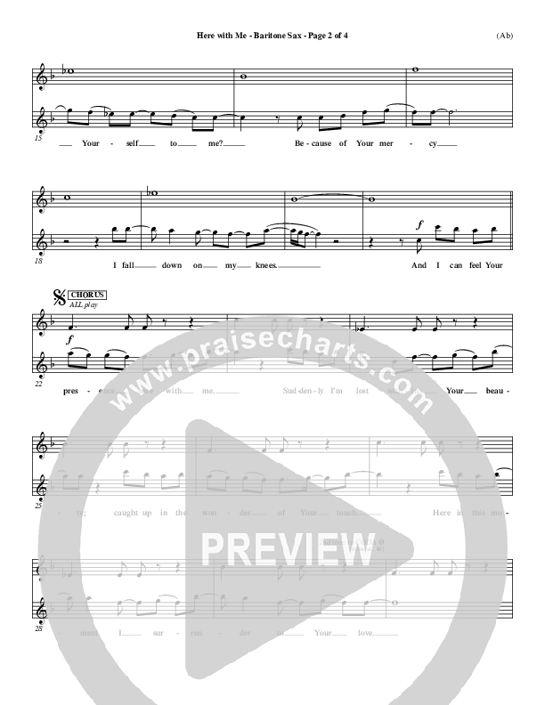 Here With Me Bari Sax (MercyMe)