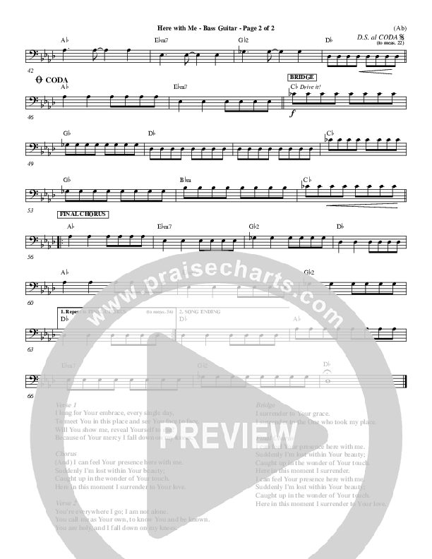 Here With Me Rhythm Chart (MercyMe)