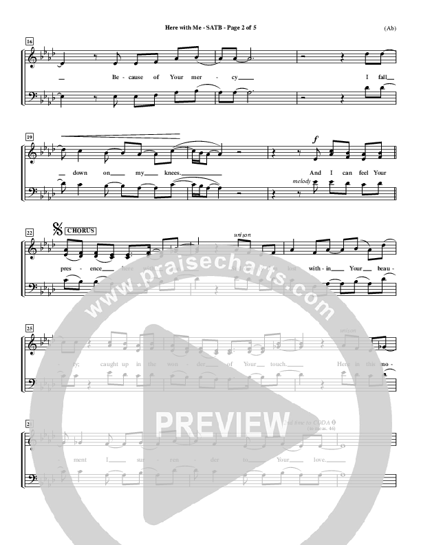 Here With Me Choir Vocals (SATB) (MercyMe)