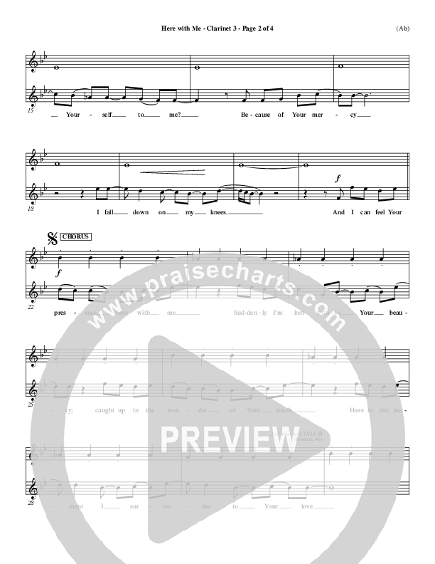 Here With Me Clarinet 3 (MercyMe)