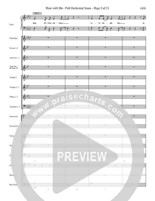 Here With Me Conductor's Score (MercyMe)