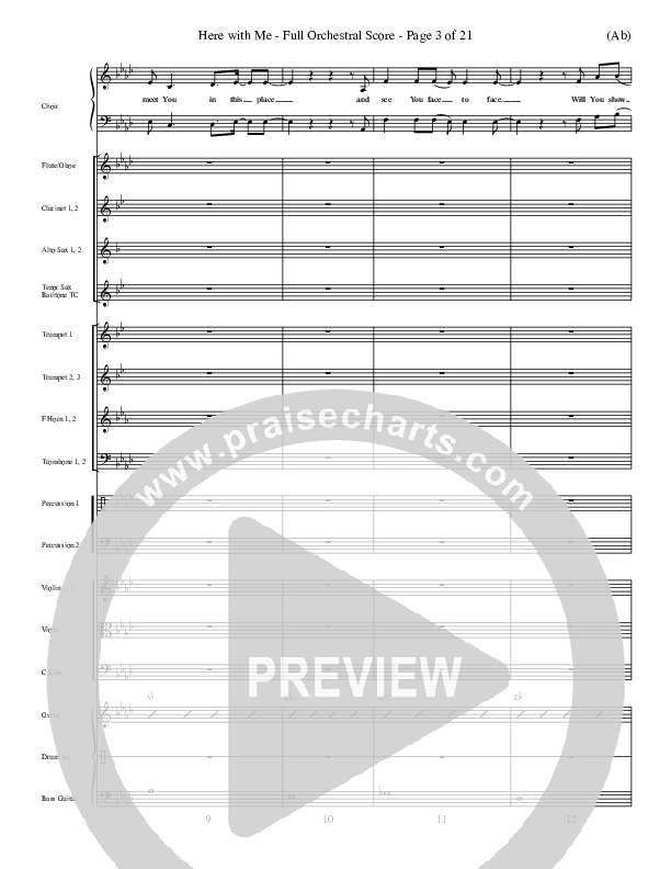 Here With Me Conductor's Score (MercyMe)