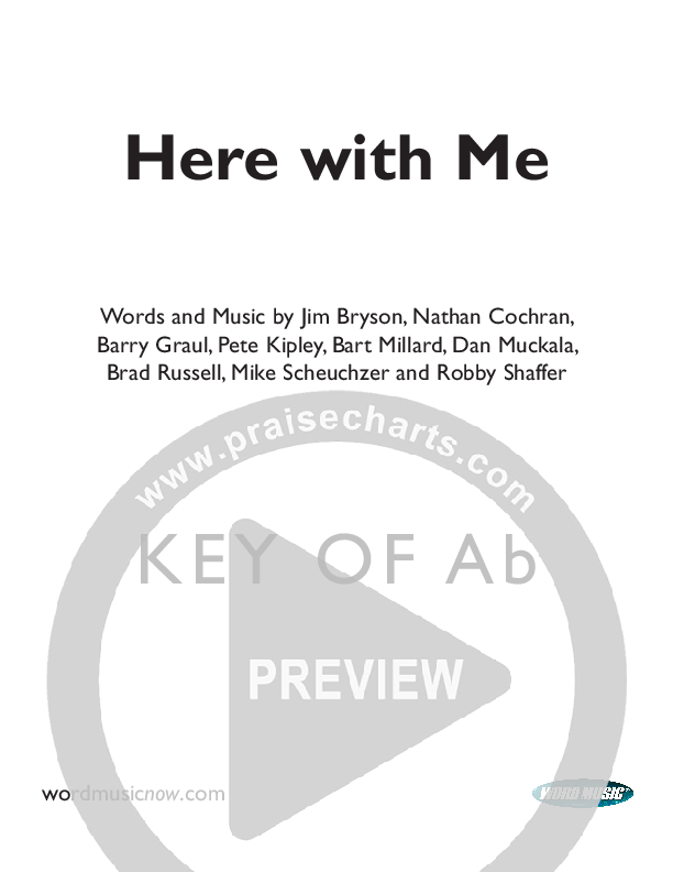 Here With Me Cover Sheet (MercyMe)