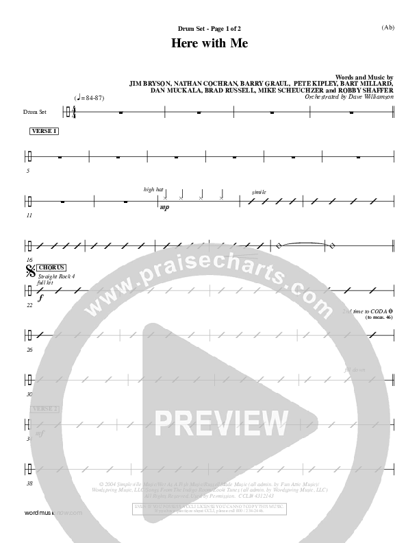 Here With Me Drum Set (MercyMe)