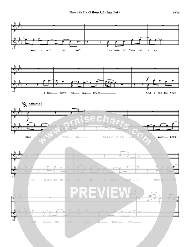 Here With Me French Horn 1/2 (MercyMe)