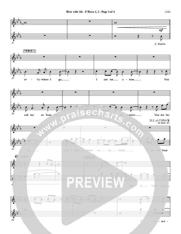 Here With Me French Horn 1/2 (MercyMe)