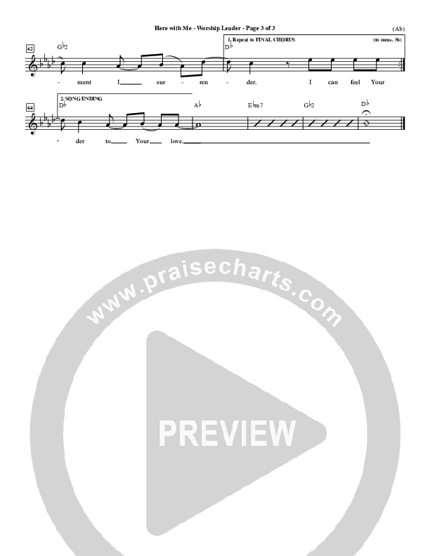 Here With Me Lead Sheet (MercyMe)
