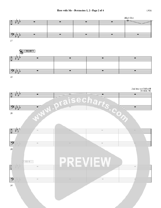 Here With Me Percussion 1/2 (MercyMe)