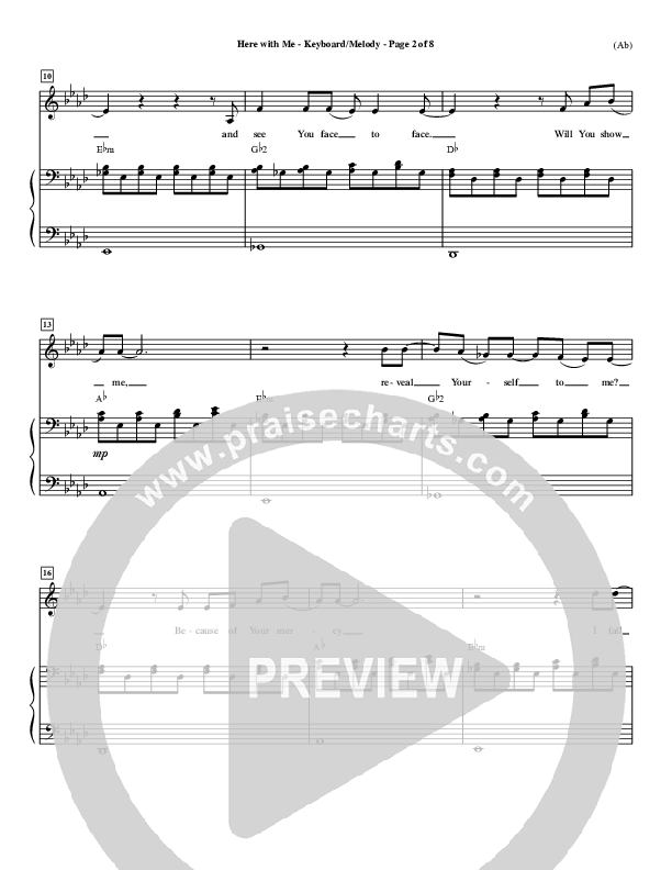 Here With Me Lead Sheet (MercyMe)