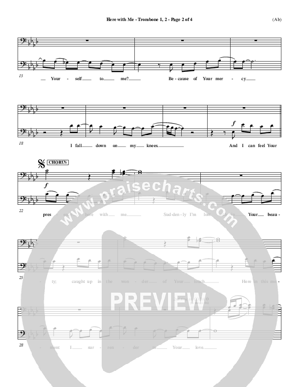 Here With Me Trombone 1/2 (MercyMe)