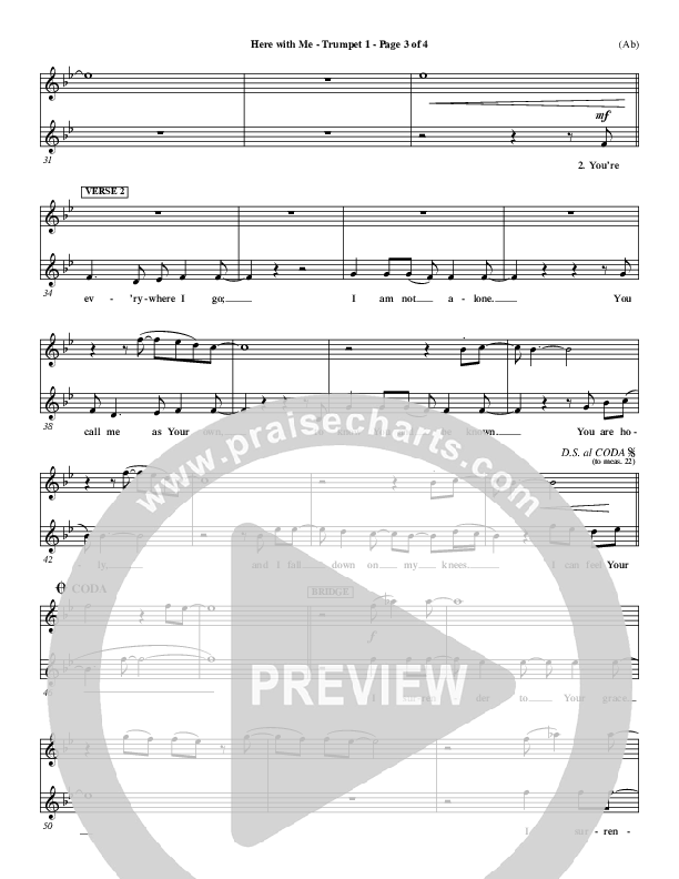 Here With Me Trumpet 1 (MercyMe)