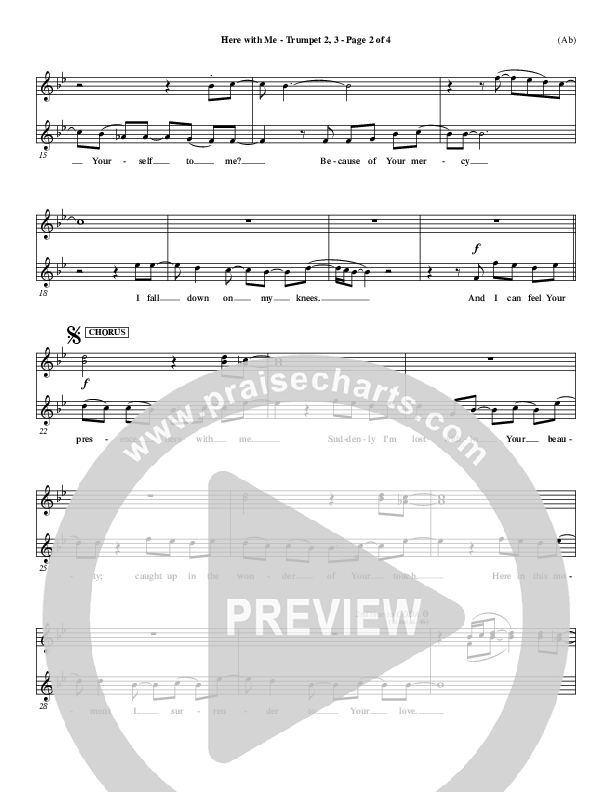 Here With Me Trumpet 2/3 (MercyMe)