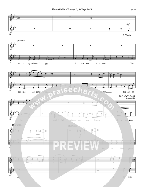 Here With Me Trumpet 2/3 (MercyMe)