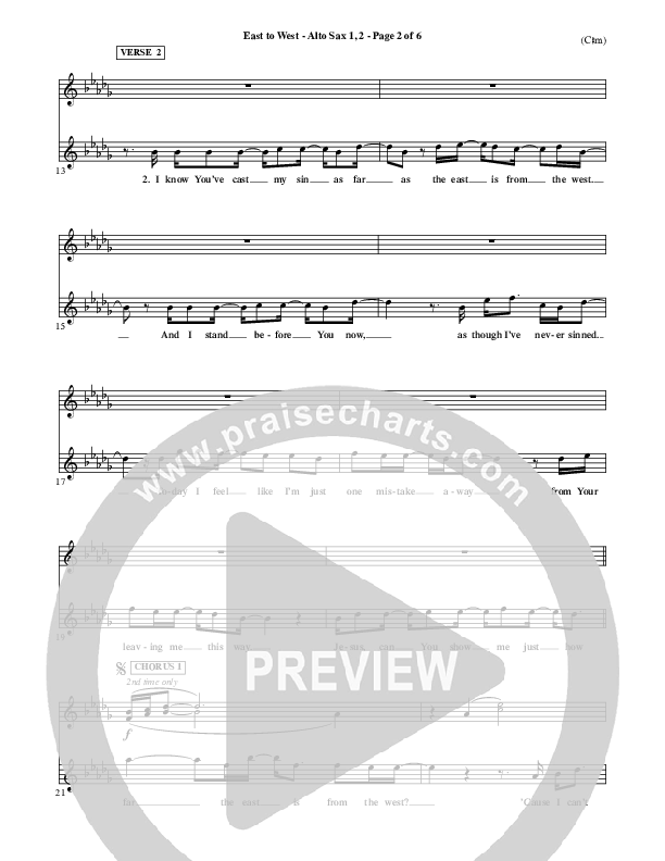East To West Alto Sax 1/2 (Mark Hall)
