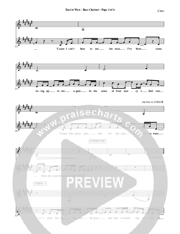 East To West Bass Clarinet (Mark Hall)