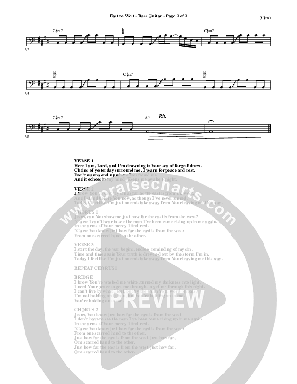 East To West Bass Guitar (Mark Hall)