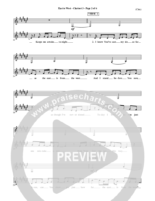 East To West Clarinet 3 (Mark Hall)