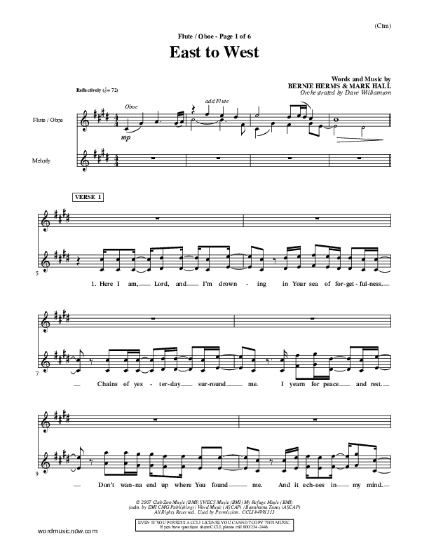 East To West Flute/Oboe (Mark Hall)