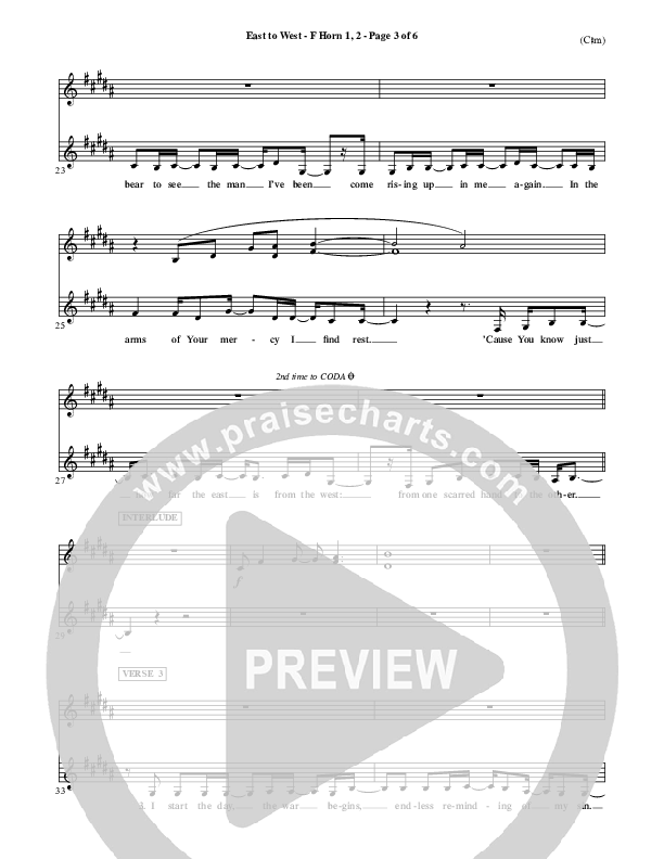 East To West French Horn 1/2 (Mark Hall)