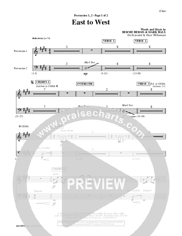 East To West Percussion 1/2 (Mark Hall)
