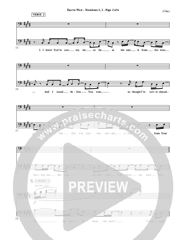 East To West Trombone 1/2 (Mark Hall)